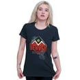 thumbnail image 3 of Retro Mountain Peaks Denver Colorado Womens Slim Fit Graphic Tee Brisco Brands S, 3 of 5