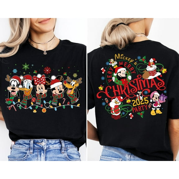 Mickey’s Very Merry Christmas Shirt, Disney Xmas Party T-Shirt, Disneyland Family Holiday Sweatshirt, Mickey And Friends Christmas Tees