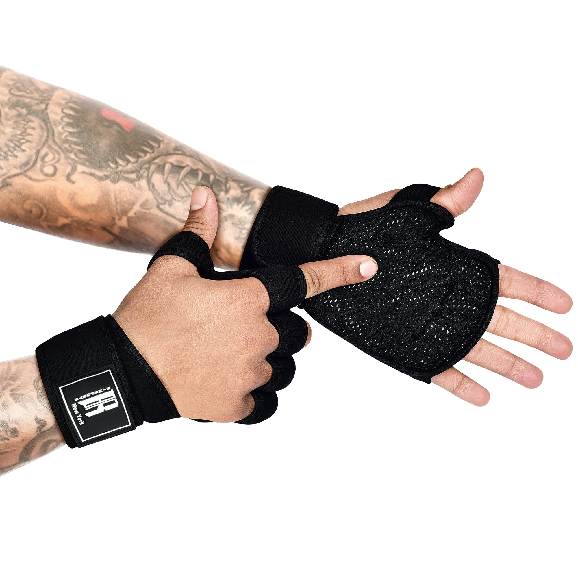 Details about   Mava Sports Ventilated Workout Gloves with Integrated Wrist Wraps Black 