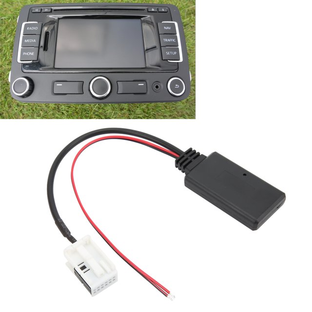 Adaptador De Audio De 12 Pines, Estable Y Confiable De 10 M/32,8 Pies De Reproducción Módulo Receptor Auxiliar Plug And Play Reemplazo Para RCD110 RCD210 RCD310 RCD510