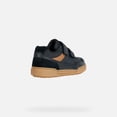 thumbnail image 4 of SALE FW23 Geox J Poseido Black/Cognac Double Velcro Round Toe Sneaker J16BCC by, 4 of 6