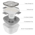 thumbnail image 2 of Salad Lunch Container To Go, 1700ml/58oz Salad Bento Box with Insulated Lunch Bags and Spoon Fork Knife, Microwave Dishwasher Safe(White), 2 of 9