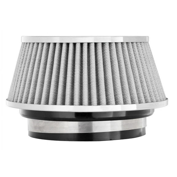 Spectre Universal Clamp-On Air Filter: High Performance, Washable Filter: Round Tapered; 3 in/3.5 in/4 in Flange ID; 2.625 in (67 mm) Height; 6 in (152 mm) Base; 4.75 in (121 mm) Top, SPE-8168