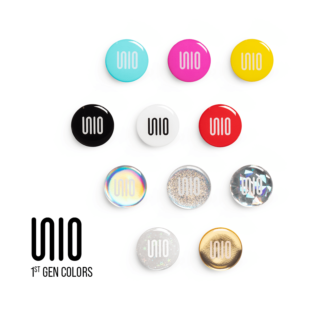 UNIO NFC Tag, Digital Information Sharing and Phone Accessory, Black and Red, 2 Ct