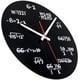 thumbnail image 2 of Reloj matemático, diseño de reloj de pared único, novedad, reloj con ecuaciones matemáticas: cada hora marcada por una ecuación matemática simple (negro), 2 of 4