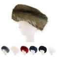 thumbnail image 2 of Ladies Winter Faux Fur Soft Fluffy Cozy Warm Unisex Thick Furry Headband Winter Outdoor Earwarmer Empty Top Elastic Anti-slip Ski Hat, 2 of 7