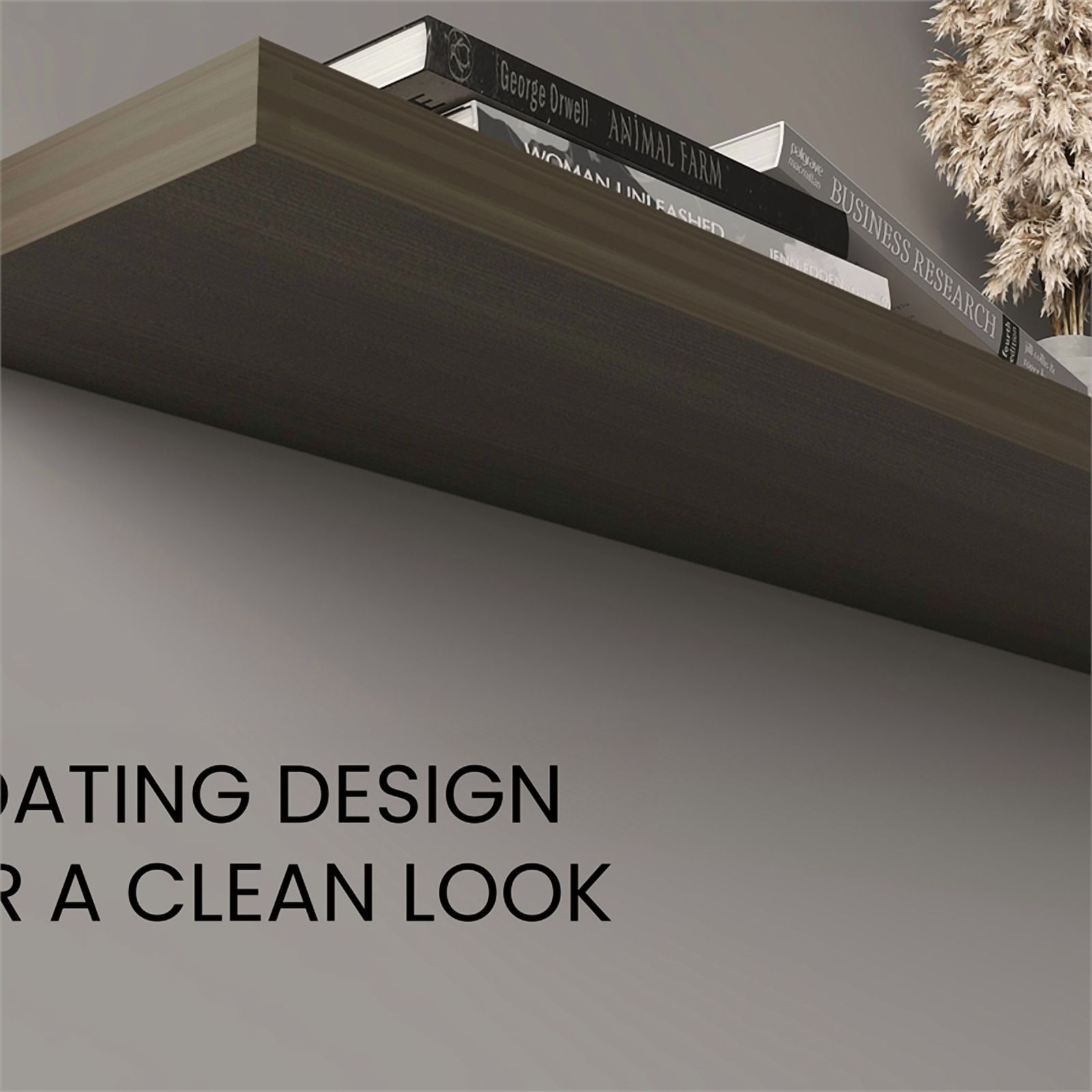 Ecco 47" Wide Floating Shelves Set of 2 Engineered Wood Olive