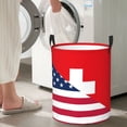 thumbnail image 4 of Lsque USA Switzerland pattern Laundry Hamper Basket, Tall Woven Rope Hamper Basket for Clothes, Lightweight Storage Basket, Collapsible Waterproof-Medium, 4 of 8