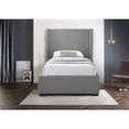 thumbnail image 4 of Meridian Furniture Lit Jumeau en Tissu Texturé Lin Gris Oxford, 4 of 10