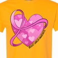 thumbnail image 4 of Inktastic Breast Cancer Awareness Pink Ribbon Around Heart T-Shirt, 4 of 5