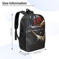 thumbnail image 3 of Goofa American Bald Eagle Warrior Pattern 17in Student Backpack - School, Travel, Work Bookbag -Laptop Backpack,Water Resistant College School Computer Bag, 3 of 6