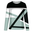 thumbnail image 5 of DPTALR T-shirt Décontracté pour Femmes à Imprimé Géométrique, Blouse à Manches Longues, Col Rond, Hauts Décontractés, 5 of 5