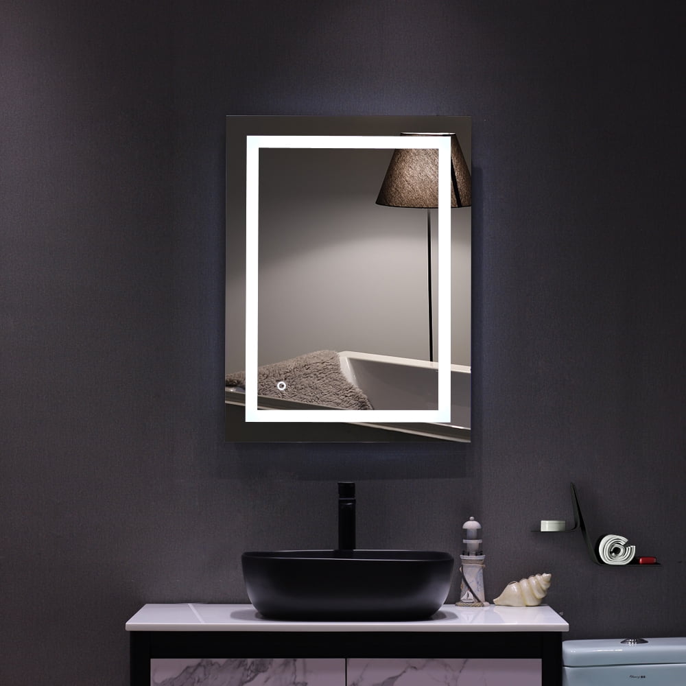 Ubesgoo 36 X 28 Bathroom Led Wall, Silver Arched Vanity Mirror Bathroom
