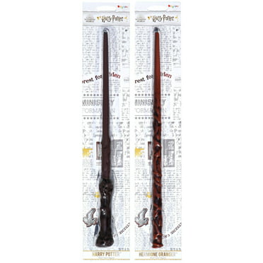 Harry Potter 2 Piece Magic Wand Set: Harry Potter and Hermione Granger Costume Toy Wizarding World Wands