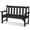 Black, variant on Nalone Outdoor Bench, 48in HDPE Bench with Armrest for Garden, Patio, Backyard, Black