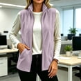 thumbnail image 2 of Vest Jacket Womens Winter Fleece Warm Sleeveless Vest Tops Outerwear Open Front Zipper Loose Trendy Casual Work Office Jackets, 2 of 10