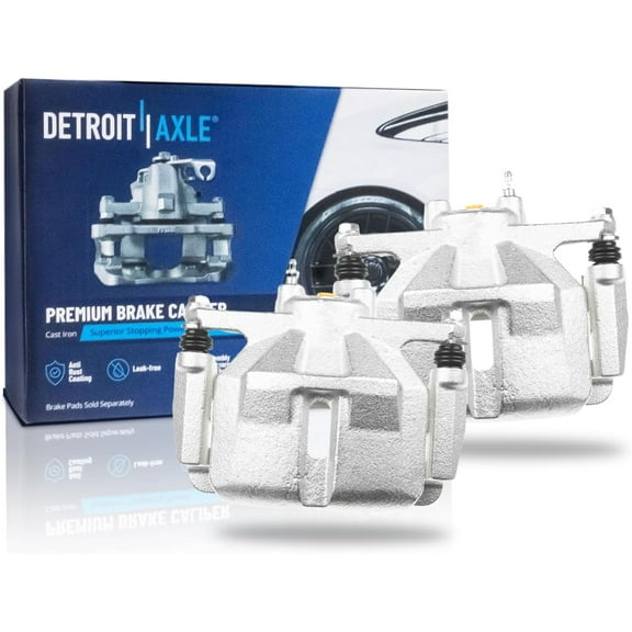 Detroit Axle - 2pc Front Brake Calipers for 2013-2022 Mazda CX-5 Left Right Disc Brake Calipers with Brackets 2014 2015 2016 2017 2018 2019 2020 2021 Replacement Brake Calipers Assembly