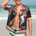 thumbnail image 5 of Lsque Heart Guinea Pig Couple pattern Hawaiian Shirt for Men, Unisex Summer Beach Casual Short Sleeve Button Down Shirts-Medium, 5 of 9