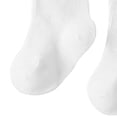 thumbnail image 5 of ITSAME Baby Girls Crew Socks Ruffle Cuff Breathable Cotton Thin Solid Color Mid-Calf Casual Socks for Infants White Size 12M, 5 of 7