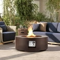 ECOTOUGE 2Piece Outdoor Propane Firepit Table Set with Tank Table, 30