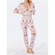 thumbnail image 3 of Pijama navideño Y2k para mujer, monos de manga larga con cuello en V y botones, ropa de dormir suave, ropa de dormir femenina, 3 of 4