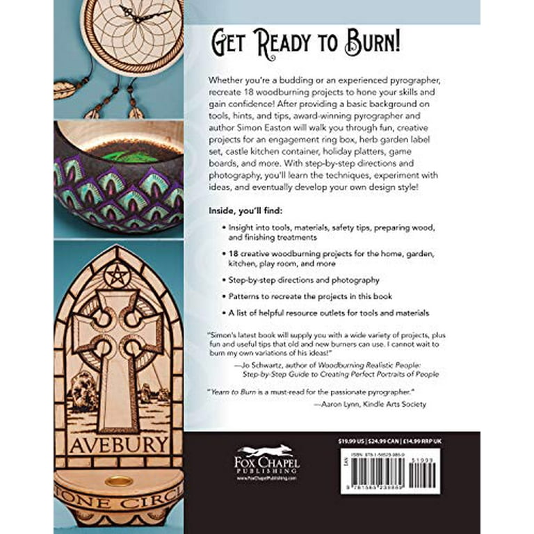 Pyrography for Beginners: A Step by Step Guide to Craft 15 Awesome Wood Burning Art, Patterns and Projects with Essential Woodburning Tools and Tips | Wood Burning Book for Kids and Adults [Book]