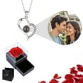 thumbnail image 1 of Sentmoon Collier pour Femmes Collier Personnalisé avec Images Intégrées pour Collier Personnalisé pour Femmes Coffret Cadeau Ensemble Offrir à Sa Blonde Collier avec Image de la Saint-Valentin Cadeau Personnalisé, 1 of 8