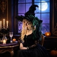 thumbnail image 4 of Dalxymotic Halloween Witch Hat, 18.1 Inch Bow Accent Hat, Halloween Decorations Indoor Outdoor, Fall Decor Spooky Season Hat, Witch Hat Gift for Women, Halloween Party, Home, Mantel, 4 of 6