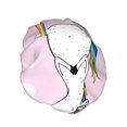 thumbnail image 2 of Disketp Aerial Yoga For Unicorn Shower Caps,Reusable Shower Cap For Women, Double Layer Waterproof Hair Cap, Large Size For All Hair Lengths,For Girls Spa Home Salon Use, 2 of 9