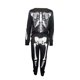 thumbnail image 3 of Sunloudy Conjunto de ropa de dos piezas de Halloween para mujer, jersey con estampado de esqueleto negro y pantalones con bolsillos, S/ M/ L Sunloudy moda, 3 of 9