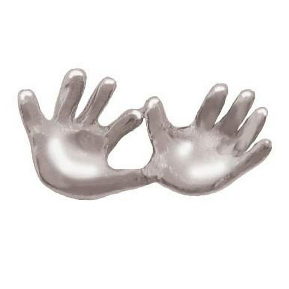 Precious Hands, Silver Plated, Development Card Jewelry, Lapel Pin