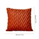 thumbnail image 3 of Cojín Decorativo con Bordado de Hojas | Funda de Cojín Lumbar Suave de Color Liso para Mesilla de Noche U Oficina | Naranja, Poliéster, 45 X 45 Cm | 1 Unidad, 3 of 6