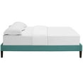 thumbnail image 3 of Modway Tessie Upholstered Queen Platform Bed Frame with Wood Slat Support in Teal, 3 of 4