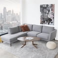 thumbnail image 6 of Allora Mid-Century Microfiber Sectional Left Chaise Sofa in Light Gray, 6 of 6