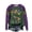 #118-Multicolor, variant on Craaazy Womens Casual Carnival Holiday Long Sleeve Crewneck Mardi Gras Tops Gifts