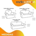 thumbnail image 5 of Juego de Protector Cubre Sala Doble Vista Capitonado Sin Hilos Chocolate-Shedron Melocotton Modelo Moca, 5 of 5
