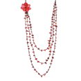 thumbnail image 3 of Sweet Red Lotus Triple Layer Red Coral Necklace/Belt, 3 of 3