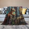 thumbnail image 2 of Orinice Squirrel Super Soft Throw Blanket Throw for Sofa Couch Bed Fluffy Flannel Fleece Blanket Machine Washable Nap Blanket Bed Spread  40x50in, 2 of 6