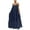 Summer Dresses for Women Plus Size-Dark Blue, variant on Homenesgenics Summer Dresses for Women under $10 Women Fashion Casual Solid Sleeveless Strap Dress Pocket Loose Backless Plus Size Dress Blue XXL