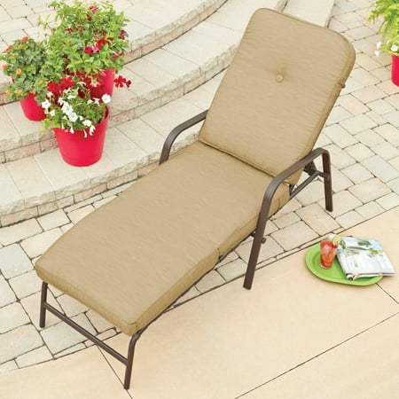 Mainstays Lawson Ridge Cushion Chaise Lounger