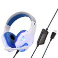 thumbnail image 2 of Twowood auricular SOYTO SY830MV 7,1 canal Auriculares de juego de micrófono sobre oído con luz para computadora portátil PC, 2 of 7