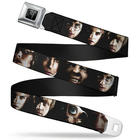 Harry Potter Logo Full Color Black White Harry Potter 8 Character Faces Seatbelt Belt Standard