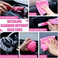 thumbnail image 4 of Kit de limpieza para coche Viewsun, 17 unidades, con aspiradora de mano, color rosa, 4 of 7