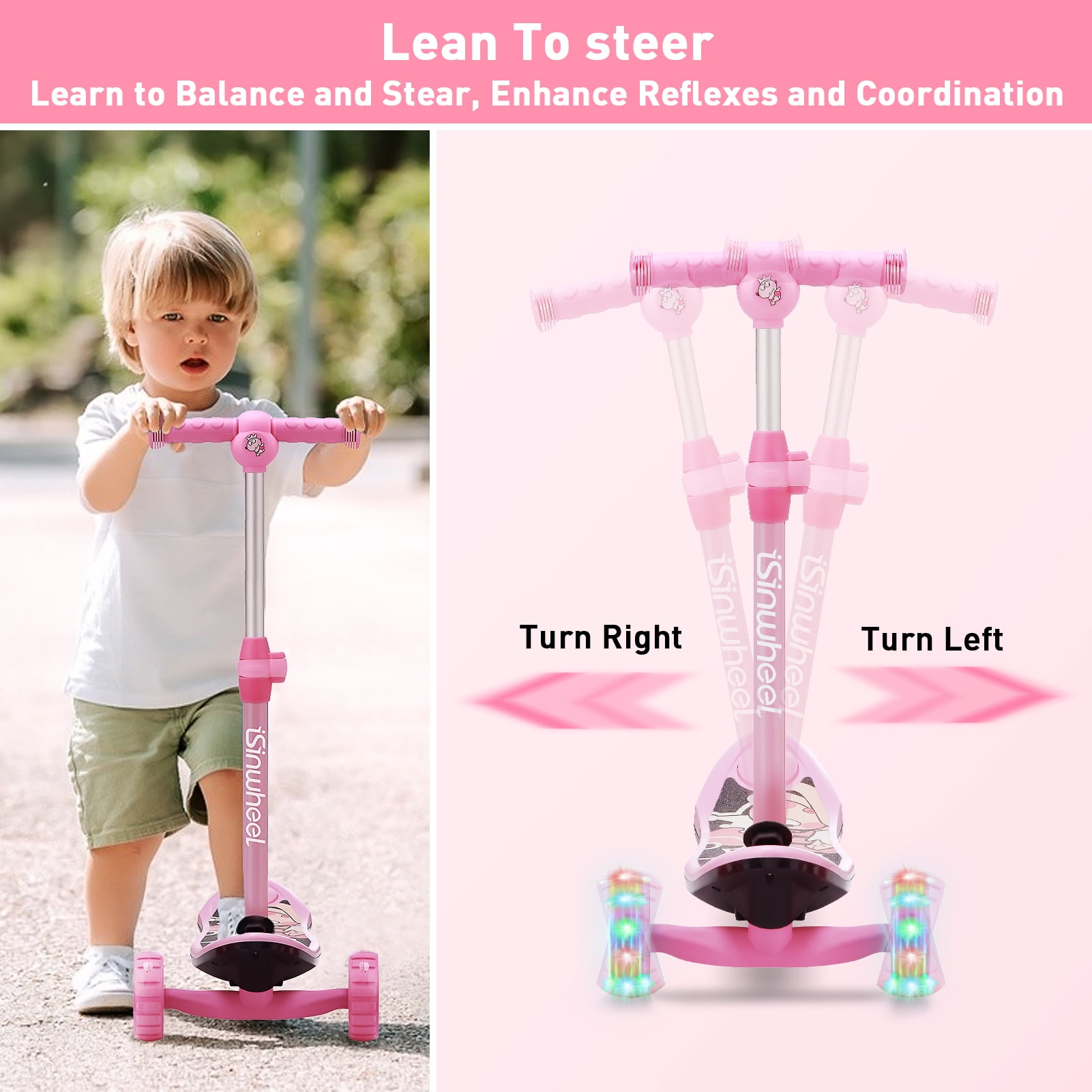 Buy isinwheel Mini 2 in 1 Electric Scooter for Kids, 3 Wheel Electric