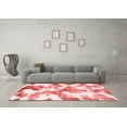thumbnail image 3 of Ahgly Company Indoor Round Abstract Red Modern Area Rugs, 8' Round, 3 of 4