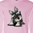 thumbnail image 4 of Inktastic Curious Schnauzer Long Sleeve T-Shirt, 4 of 5