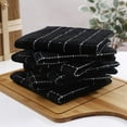 thumbnail image 7 of SXS 100% Cotton Terry Kitchen Towels Dish Cloths Checkered Designed Super Soft Absorbent Dish Towels 8 Pack Black Dish Cloths (Red,30*30cm 6pack), 7 of 7