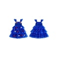 thumbnail image 2 of BemeyourBBs Toddler Baby Girl 4th of July Dress Outfit Kids Baby Girl Patriot Independence Day Clothes Sleeveless Red White Blue Star Tutu Tulle Dress Little Girls Summer Cake Smash Party Dress, 2 of 9