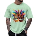 thumbnail image 1 of Tops para hombre, blusas y camisas de manga corta con cuello redondo para hombre, camisetas casuales con estampado de moda para hombre, blusa de manga corta, blusa de poliéster para hombre., 1 of 5