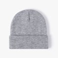 thumbnail image 1 of Gorro de invierno para mujer, versátil, para estudiantes, ligero, de punto, a la moda para hombre, cálido y frío, con protección para las orejas engrosada, gorro de lana negro, 1 of 6